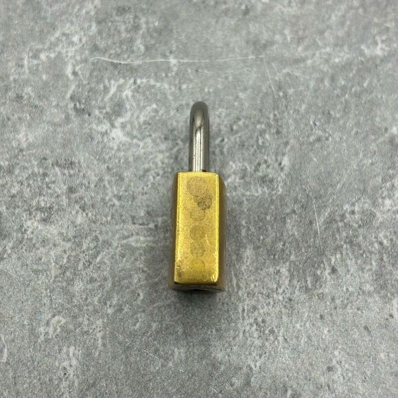 Authentic Vintage Louis Vuitton Brass Lock And Key Bag Charm Padlock #230 - Picture 8 of 13